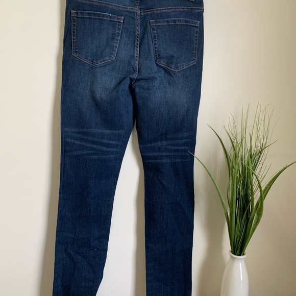 Never Dream Alone Denim Stretch Distressed Straight Leg Jeans Size 7 Size 28 - Picture 2 of 8